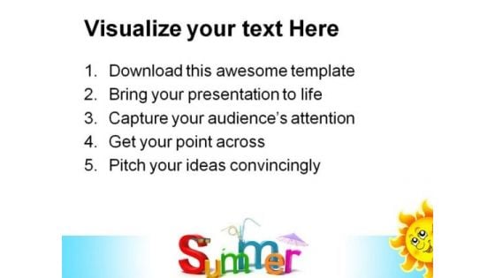 Summer Holidays PowerPoint Themes And PowerPoint Slides 0611