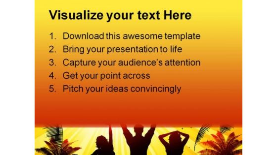 Summer Party People Holidays PowerPoint Templates And PowerPoint Backgrounds 0211
