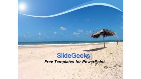 Holidays Summer on Beach PowerPoint Template