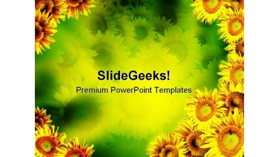 Sunflower Abstract PowerPoint Templates And PowerPoint Backgrounds 0211