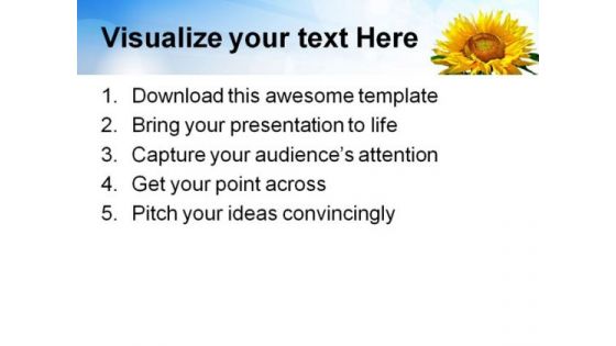 Sunflower Beauty PowerPoint Templates And PowerPoint Backgrounds 0211