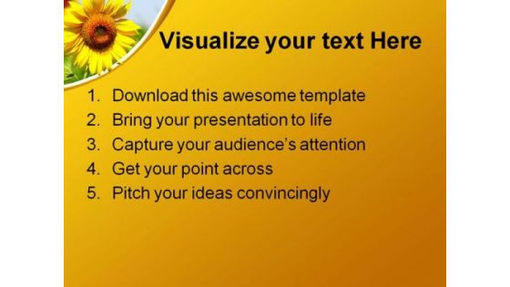 Sunflower Beauty PowerPoint Templates And PowerPoint Backgrounds 0511