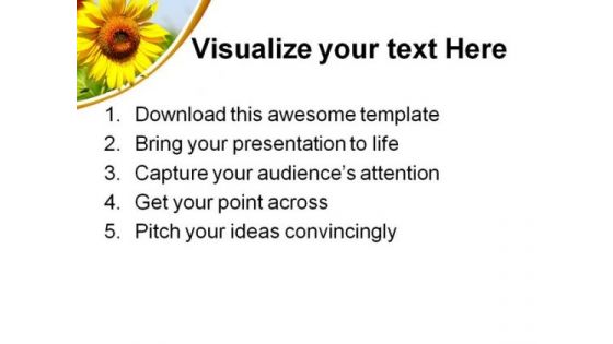 Sunflower Beauty PowerPoint Themes And PowerPoint Slides 0511