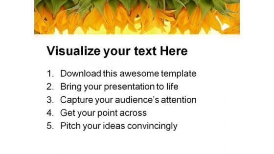 Sunflower Border Beauty PowerPoint Themes And PowerPoint Slides 0511