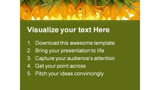 Sunflower Border Beauty PowerPoint Themes And PowerPoint Slides 0511