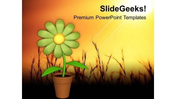 Sunflower Depends On Sunlight PowerPoint Templates Ppt Backgrounds For Slides 0613