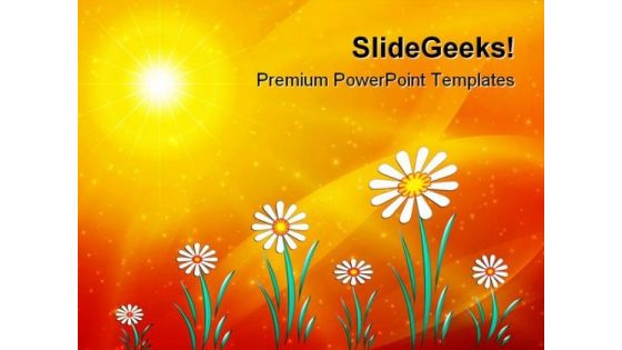 Sunny Floral Abstract PowerPoint Themes And PowerPoint Slides 0511
