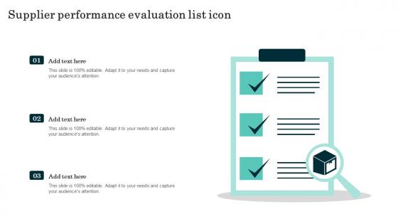 Supplier Performance Evaluation List Icon Guidelines Pdf