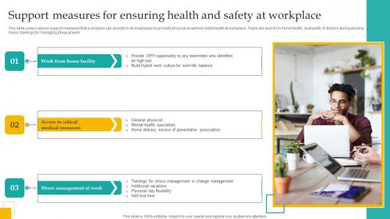 Support Measures For Ensuring Health And Safety At Workplace Mockup Pdf