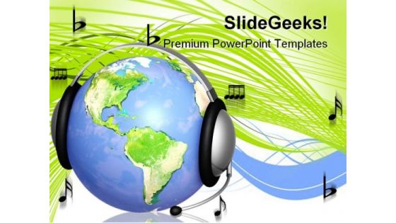 Support Music Global PowerPoint Templates And PowerPoint Backgrounds 0211