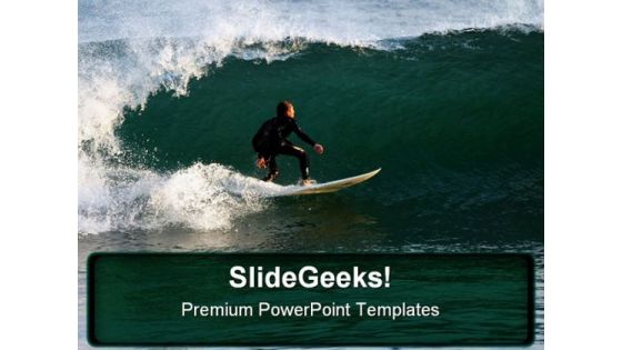 Surf Rider Sports PowerPoint Background And Template 1210 Surf Rider Sports PowerPoint Background And Template 1210