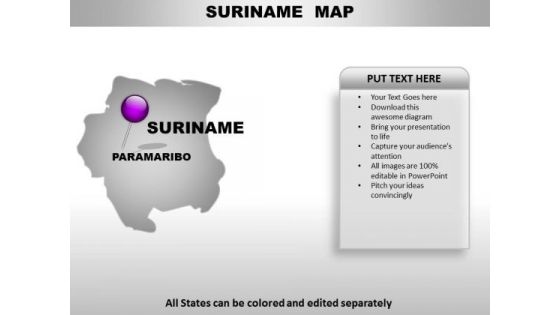 Suriname Country PowerPoint Maps