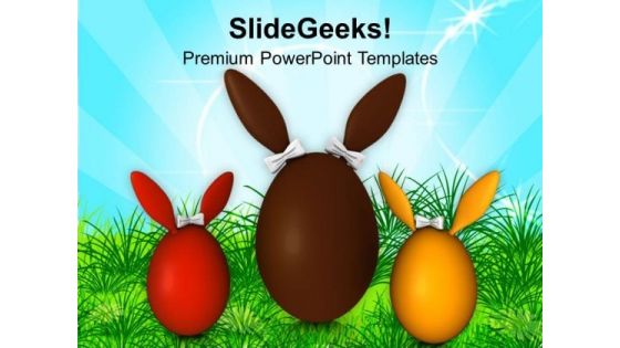 Surprise Bunny Easter Eggs For Family PowerPoint Templates Ppt Backgrounds For Slides 0313