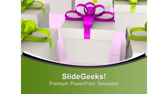 Surprise Your Loved Ones With Gifts PowerPoint Templates Ppt Backgrounds For Slides 0513