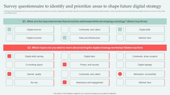 Survey Questionnaire To Identify Digital Approaches To Increase Business Growth Ideas Pdf