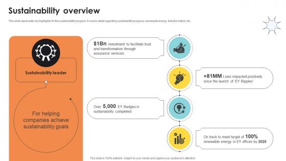 Sustainability Overview Professional Services And Tax Advisory Company Profile CP SS V