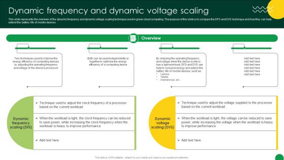 Sustainable Dynamic Frequency And Dynamic Voltage Scaling Sustainable Dynamic Frequency And Dynamic Voltage Scaling