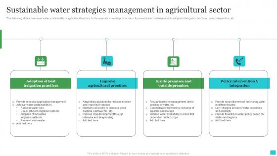 Sustainable Water Strategies Management In Agricultural Sector Background Pdf Sustainable Water Strategies Management In Agricultural Sector Background Pdf