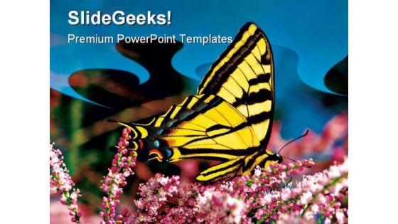 Swallowtail Butterfly Nature PowerPoint Themes And PowerPoint Slides 0511