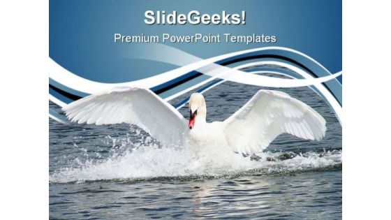 Swan Animals PowerPoint Themes And PowerPoint Slides 0611