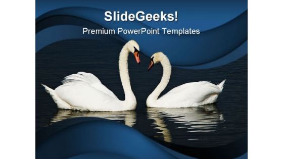 Swans Beach PowerPoint Templates And PowerPoint Backgrounds 0111