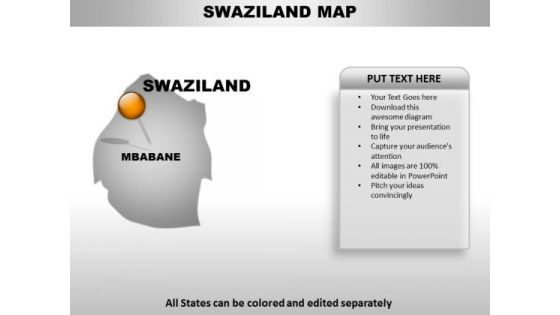 Swaziland Country PowerPoint Maps Swaziland Country PowerPoint Maps