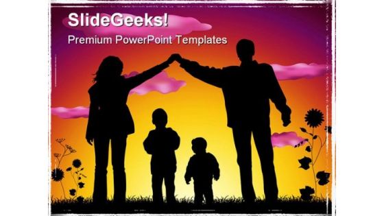 Sweet Family People PowerPoint Template 1110