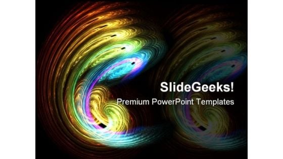 Swirl Beauty Abstract PowerPoint Template 0910