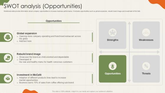 Swot Analysis Opportunities Food Retailer Company Profile Ppt Slide CP SS V