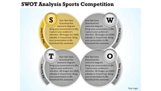 Swot Analysis Sports Competition Develop Business Plan PowerPoint Templates