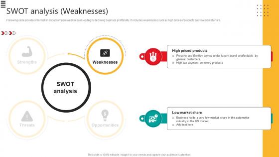 Swot Analysis Weaknesses Automobile Development Company Profile CP SS V