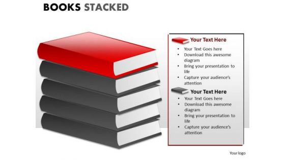 Symbol Books Stacked PowerPoint Slides And Ppt Diagram Templates