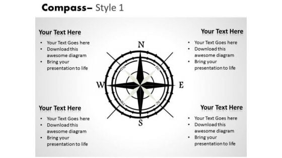 Symbol Compass 2 PowerPoint Slides And Ppt Diagram Templates