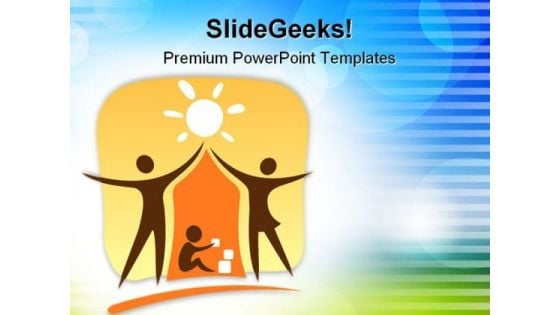 Symbol Of Family People PowerPoint Themes And PowerPoint Slides 0811