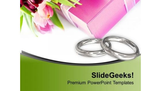 Symbol Of Love With Rings PowerPoint Templates Ppt Backgrounds For Slides 0713