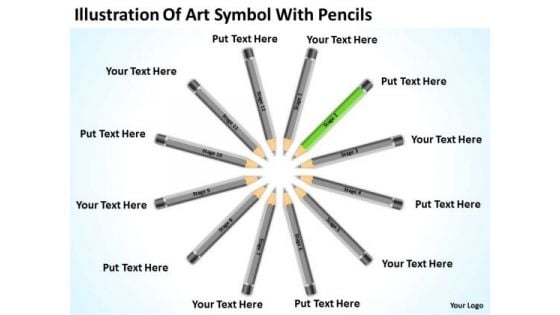 Symbol With Pencils Ppt How To Write A Business Plan For Small PowerPoint Templates