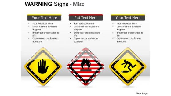 Symbolic Warning Signs PowerPoint Slides And Ppt Template Diagrams