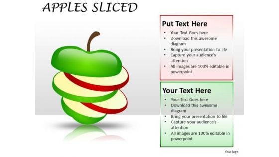 Synergy Apples Sliced PowerPoint Slides And Ppt Diagram Templates