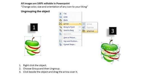 Synergy Apples Sliced PowerPoint Slides And Ppt Diagram Templates