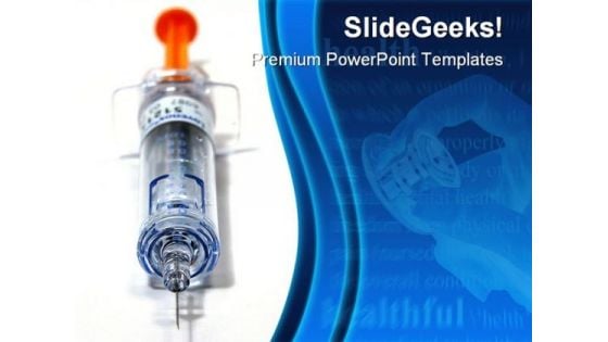 Syringe Medical PowerPoint Template 0610