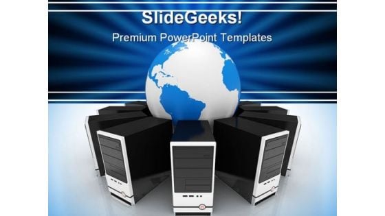 System Computer Network Global PowerPoint Backgrounds And Templates 1210