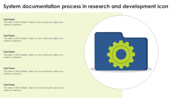 System Documentation Process In Research And Development Icon Demonstration Pdf