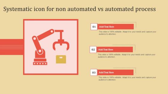 Systematic Icon For Non Automated Vs Automated Process Information PDF