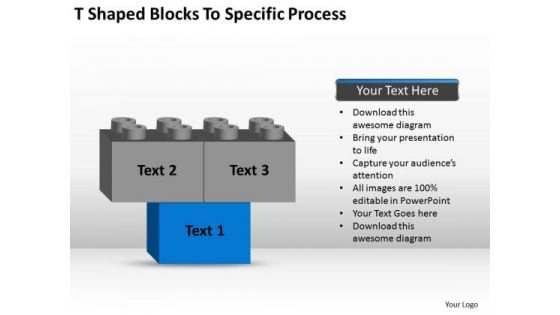 T-shaped Blocks To Specific Process Ppt Business Plan PowerPoint Slides