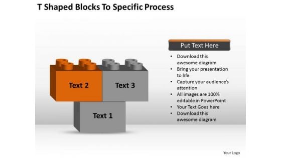 T-shaped Blocks To Specific Process Ppt Business Plan PowerPoint Templates