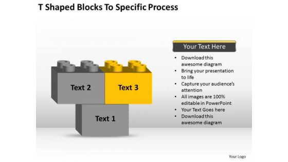 T-shaped Blocks To Specific Process Ppt Business Plans Examples PowerPoint Slides