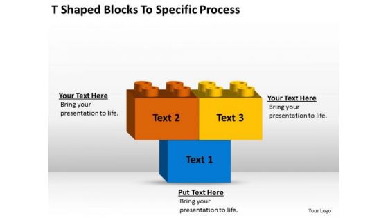 T-shaped Blocks To Specific Process Small Business Plan Samples Free PowerPoint Slides