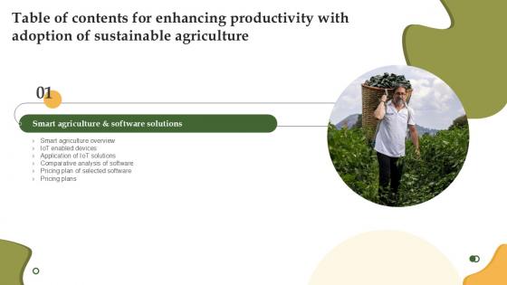 Table Of Content Enhancing Productivity With Adoption Of Sustainable PPT Example Table Of Content Enhancing Productivity With Adoption Of Sustainable PPT Example