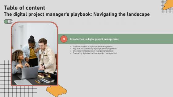 Table Of Content The Digital Project Managers Playbook Navigating The Landscape