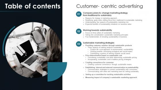 Table Of Contents Customer Centric Advertising Structure PDF